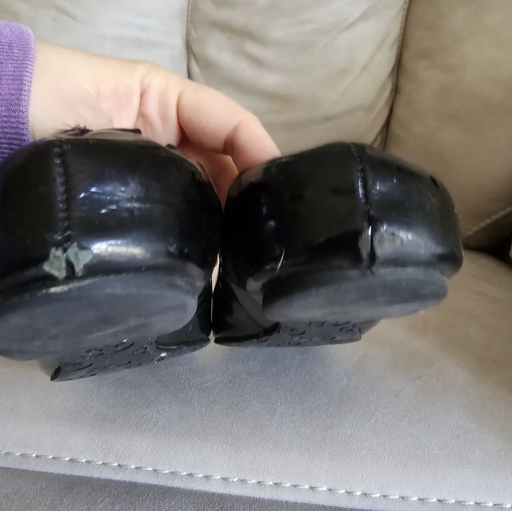 Tory Burch Reva Black Patent Leather Ballet‎ Flats Women’s Size 6M